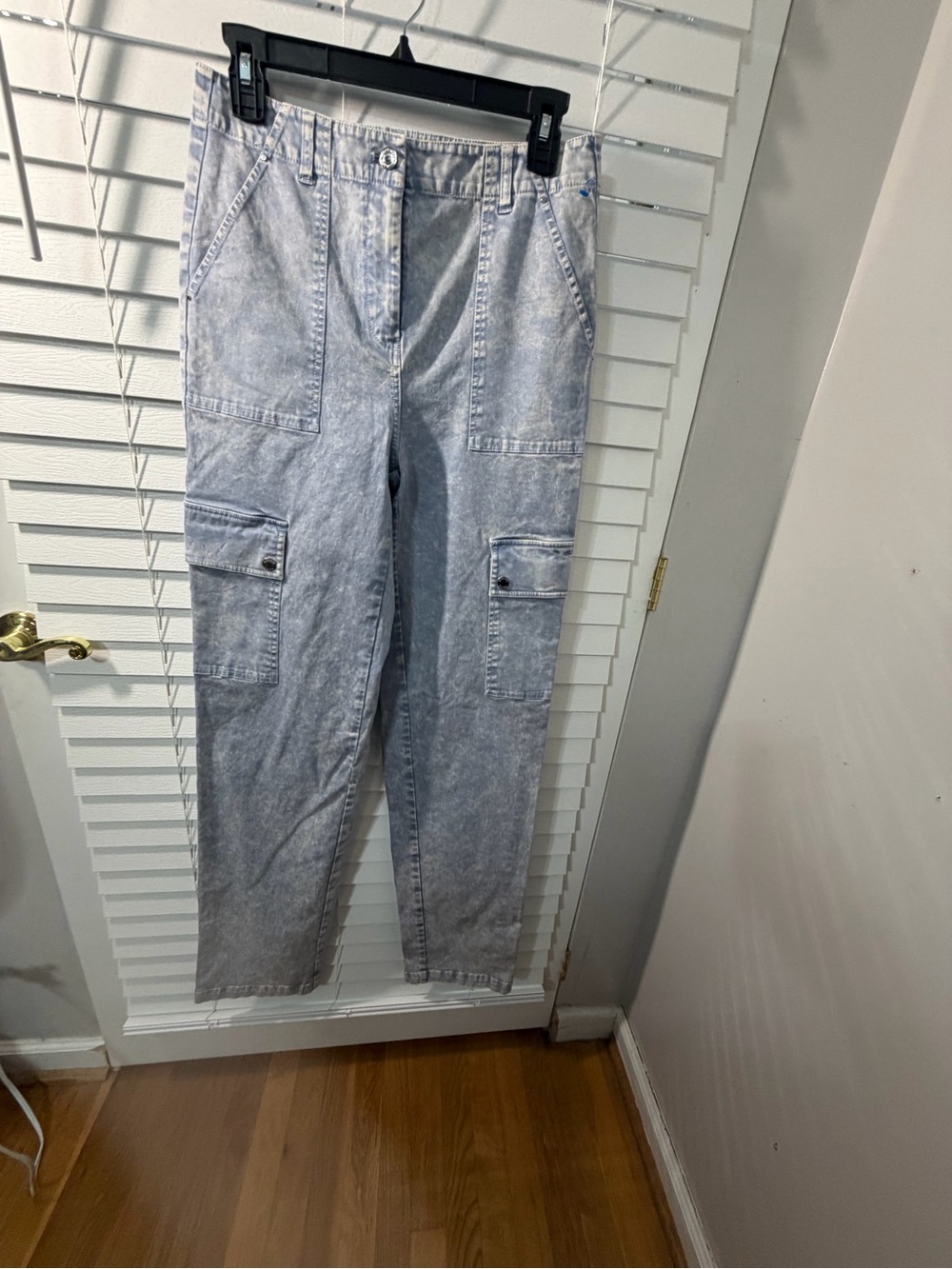 Michael Kors Light Wash Denim Cargo Jeans